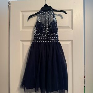 navy blue short prom dress! worn once